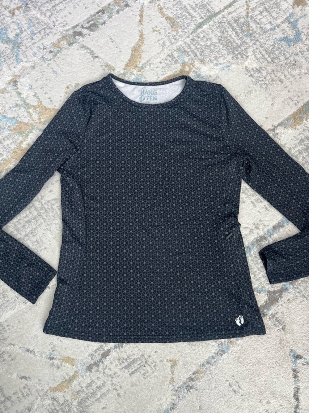 Hang Ten Black Long Sleeve Sun Shirt/Rash Guard